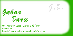 gabor daru business card